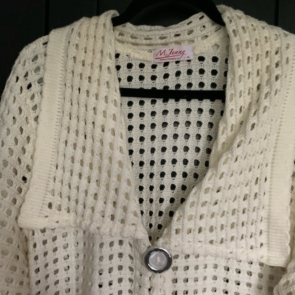 MIDI White Cardigan XL - Picture 4 of 10